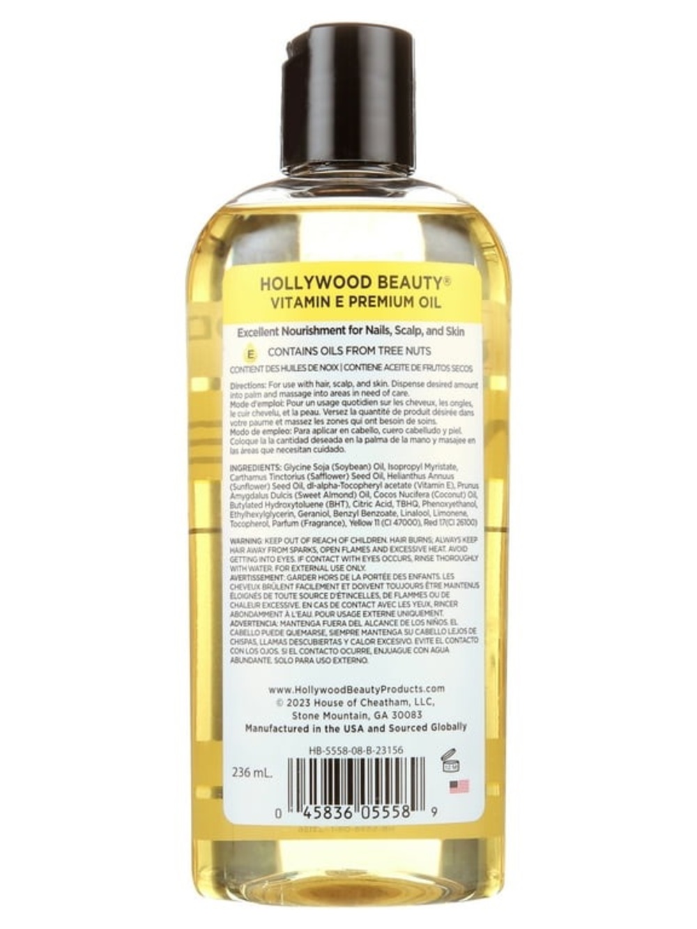 Hollywood Beauty Vitamin E Premium Oil Hair & Skin Oil 2oz. NWT - Picture 3 of 4